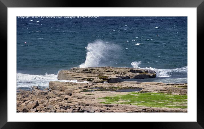 Moray Firth Waves Scotland Framed Mounted Print by Tom McPherson