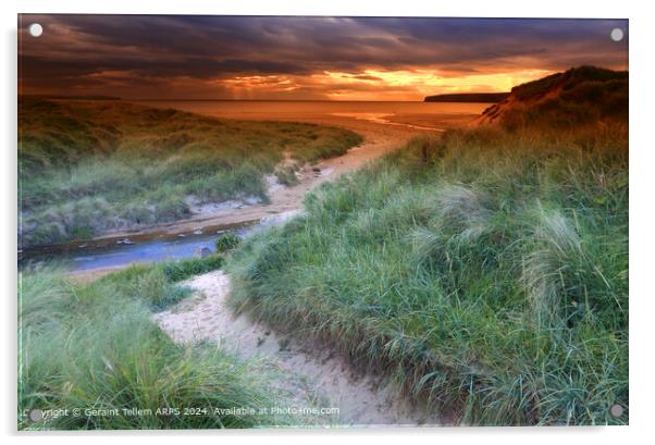 Dunnet Bay SunsetLandscape Acrylic by Geraint Tellem ARPS