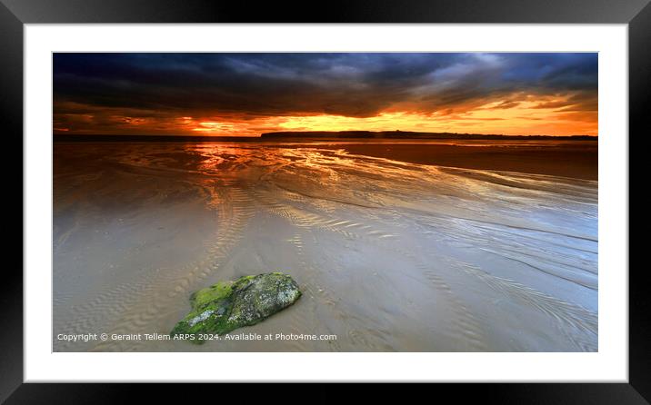 Dunnet Bay Sunset Landscape Framed Mounted Print by Geraint Tellem ARPS