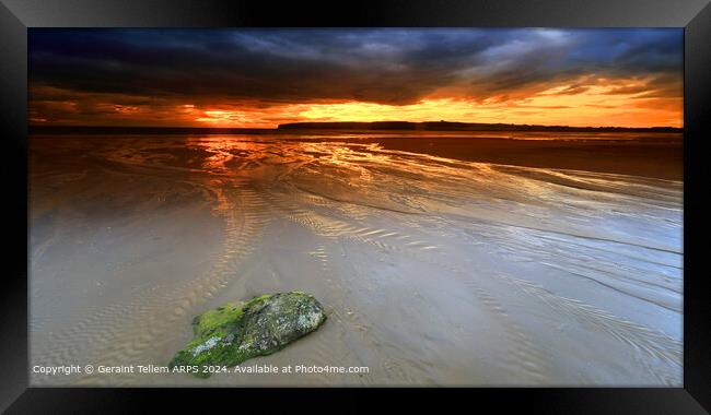 Dunnet Bay Sunset Landscape Framed Print by Geraint Tellem ARPS