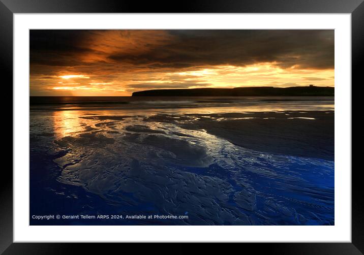 Dunnet Head Sunset Landscape Framed Mounted Print by Geraint Tellem ARPS