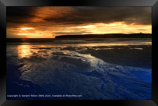 Dunnet Head Sunset Landscape Framed Print by Geraint Tellem ARPS