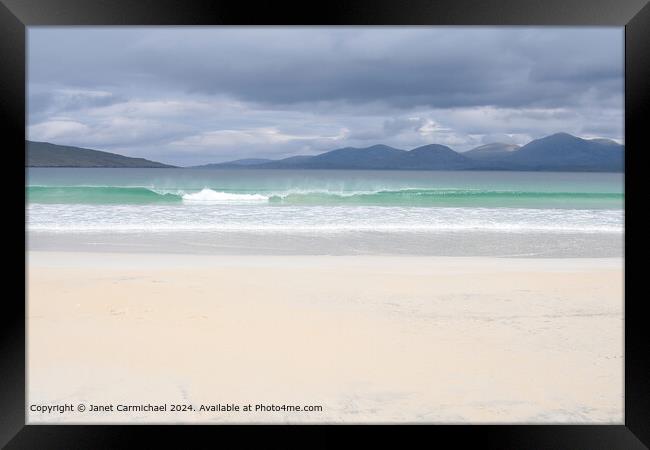 Luskentyre Beach Sand and Sea Framed Print by Janet Carmichael