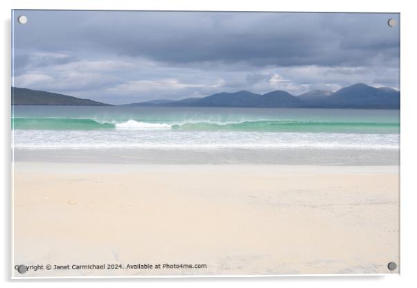 Luskentyre Beach Sand and Sea Acrylic by Janet Carmichael