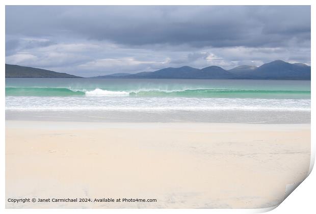 Luskentyre Beach Sand and Sea Print by Janet Carmichael