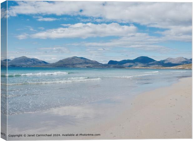 Luskentyre Beach, Sand and Sea Canvas Print by Janet Carmichael