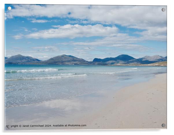 Luskentyre Beach, Sand and Sea Acrylic by Janet Carmichael