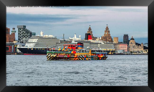 Ferry across the mersey Framed Print by Kevin Elias