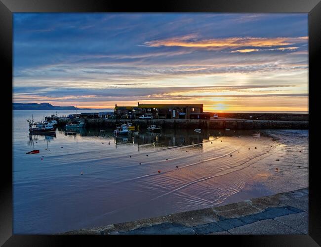 Lyme Regis Sunrise Framed Print by Darren Galpin
