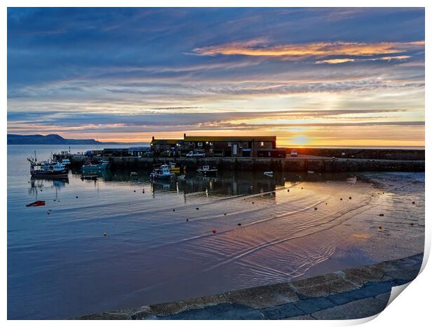Lyme Regis Sunrise Print by Darren Galpin