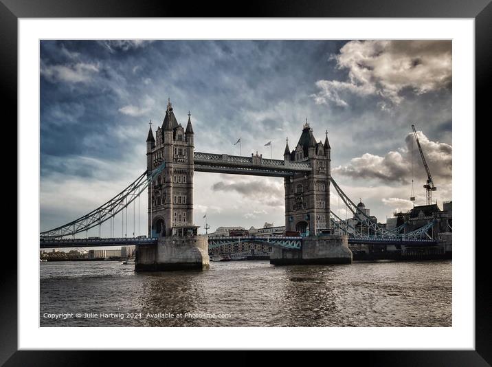 Tower Bridge Framed Mounted Print by Julie Hartwig