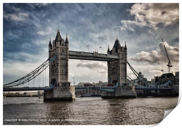 Tower Bridge Print by Julie Hartwig