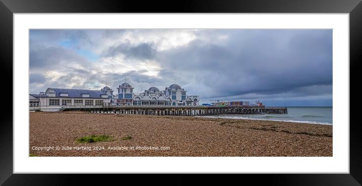 South Parade Pier Framed Mounted Print by Julie Hartwig