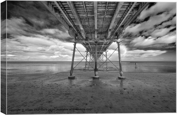 Saltburn Pier  Canvas Print by Alison Chambers