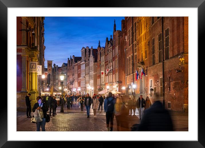 Evening In The Old Town Of Gdansk Framed Mounted Print by Artur Bogacki