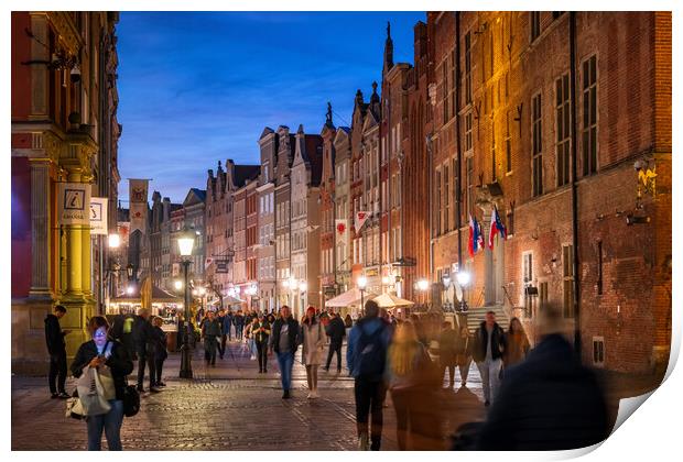 Evening In The Old Town Of Gdansk Print by Artur Bogacki