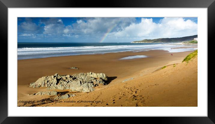 Woolacombe Beach Landscape Framed Mounted Print by Stuart Wyatt