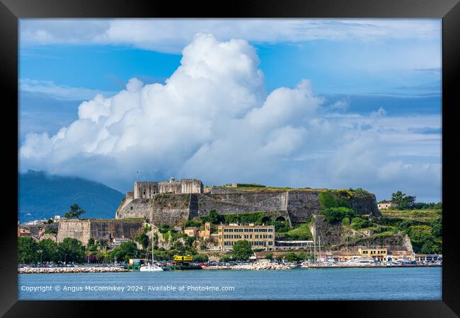 New Fortress of Corfu, Greece Framed Print by Angus McComiskey