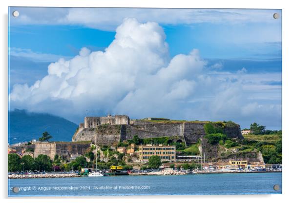 New Fortress of Corfu, Greece Acrylic by Angus McComiskey