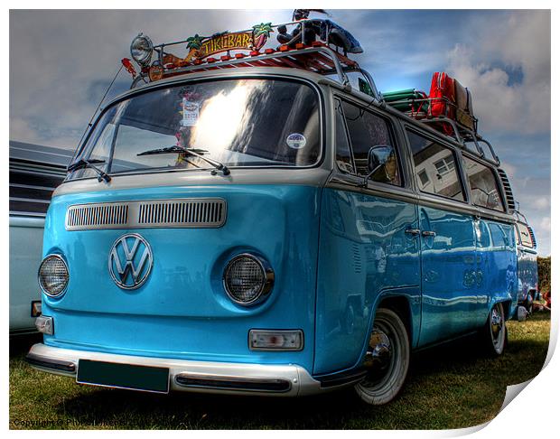 VW Camper Van Print by Phil Clements
