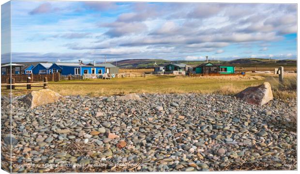 Lowsy Point Cabins {The Black Huts} Canvas Print by Michael Birch