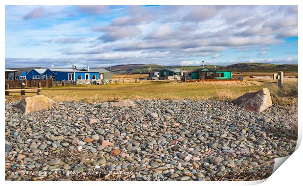 Lowsy Point Cabins {The Black Huts} Print by Michael Birch