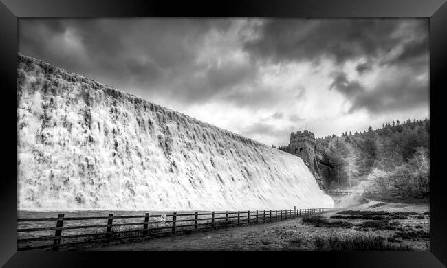 Derwent Dam Overflowing Framed Print by Tim Hill