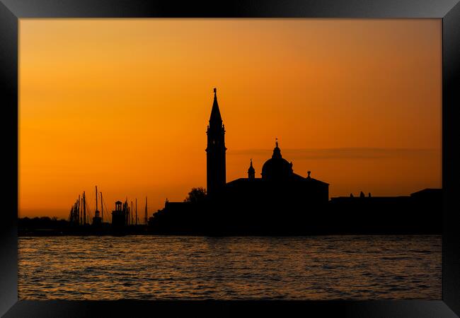 San Giorgio Maggiore Island At Sunrise Framed Print by Artur Bogacki