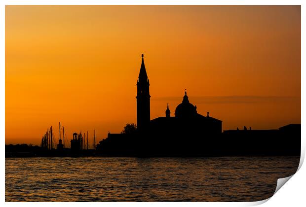 San Giorgio Maggiore Island At Sunrise Print by Artur Bogacki