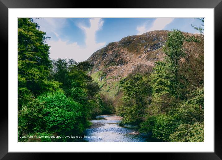 Benmore Mountain and River Landscape Framed Mounted Print by RJW Images