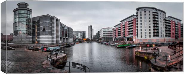 Leeds Dock in the Rain Canvas Print by Tim Hill