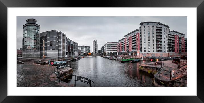 Leeds Dock in the Rain Framed Mounted Print by Tim Hill