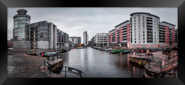 Leeds Dock in the Rain Framed Print by Tim Hill