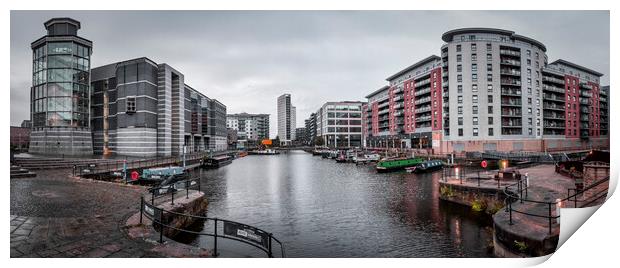 Leeds Dock in the Rain Print by Tim Hill
