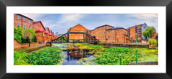 Leeds Victoria Quays Panoramic Framed Mounted Print by Tim Hill