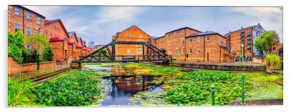 Leeds Victoria Quays Panoramic Acrylic by Tim Hill