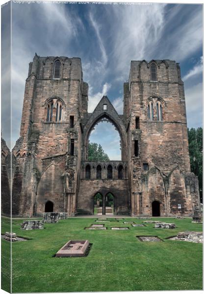 Elgin Cathedral Gothic Architecture Canvas Print by Tom McPherson