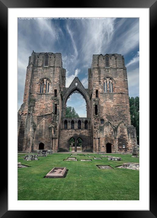 Elgin Cathedral Gothic Architecture Framed Mounted Print by Tom McPherson