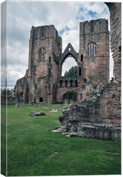 Elgin Cathedral Ruin Lantern Canvas Print by Tom McPherson
