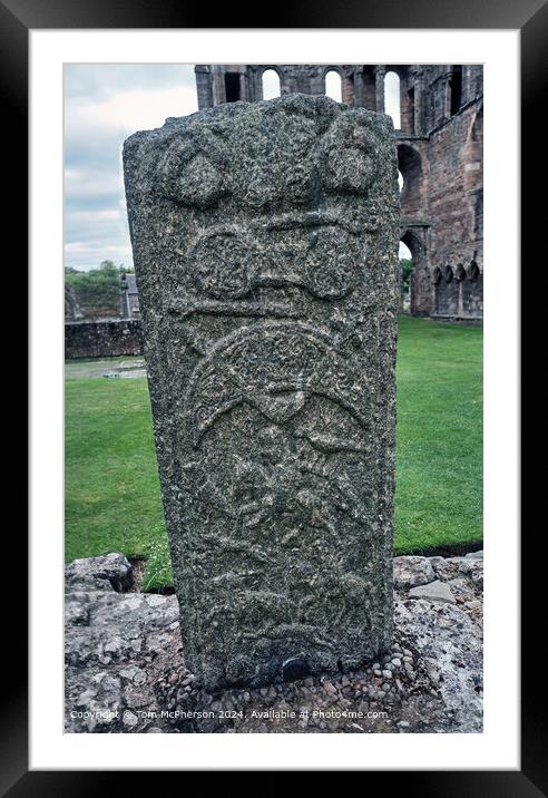Elgin Pillar Pictish Stone  Framed Mounted Print by Tom McPherson
