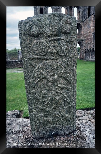 Elgin Pillar Pictish Stone  Framed Print by Tom McPherson