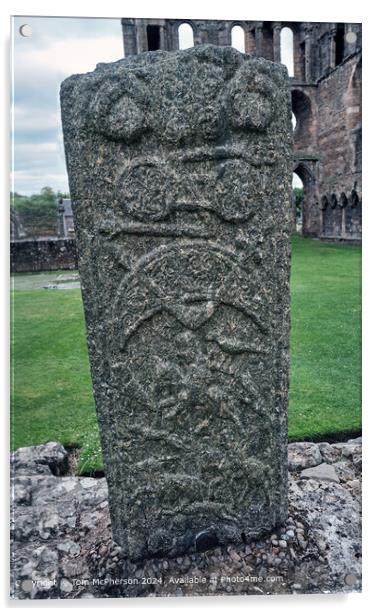 Elgin Pillar Pictish Stone  Acrylic by Tom McPherson