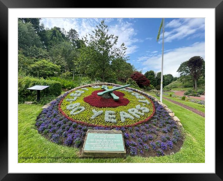 Floral Clock Morpeth  Framed Mounted Print by David Thompson