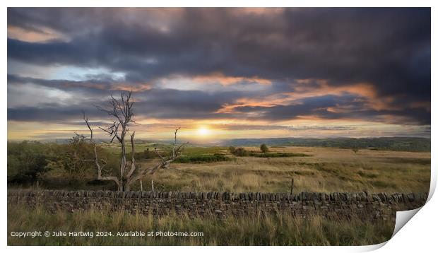 Derbyshire Sunset Print by Julie Hartwig