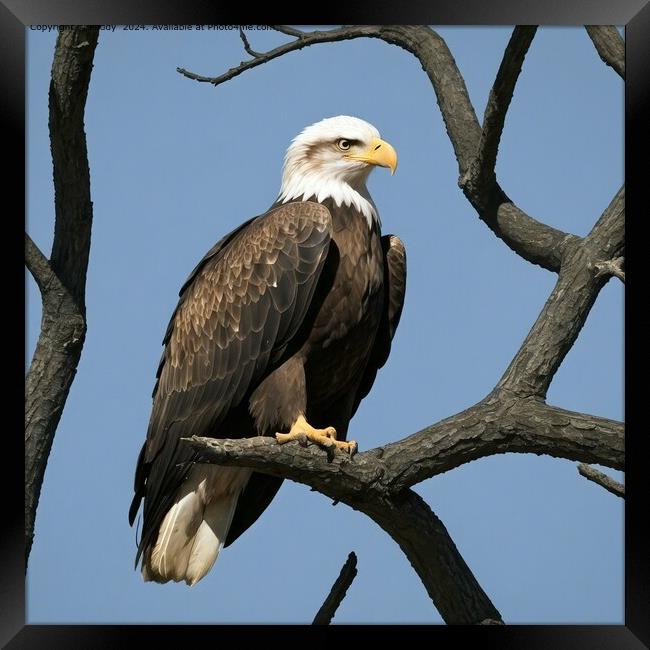 Eagle Tree Perched Framed Print by Paddy 