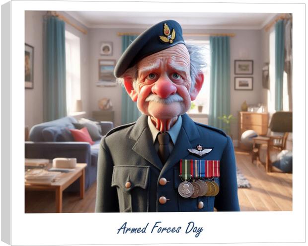 Armed Forces Day Royal Air Force Canvas Print by Steve Smith