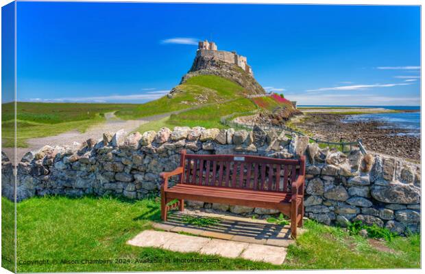 Lindisfarne Castle  Canvas Print by Alison Chambers
