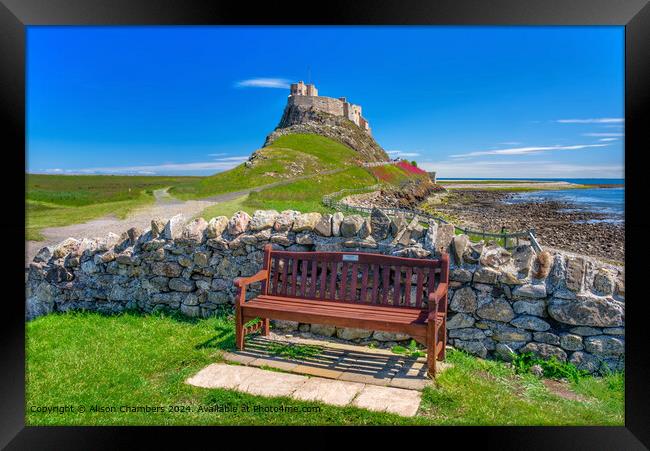 Lindisfarne Castle  Framed Print by Alison Chambers