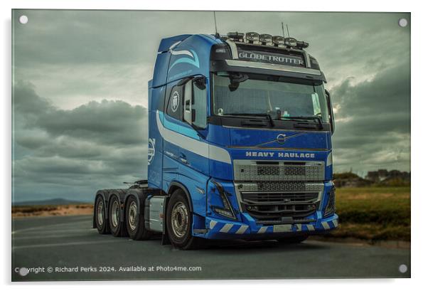 Volvo Globetrotter Truck Acrylic by Richard Perks