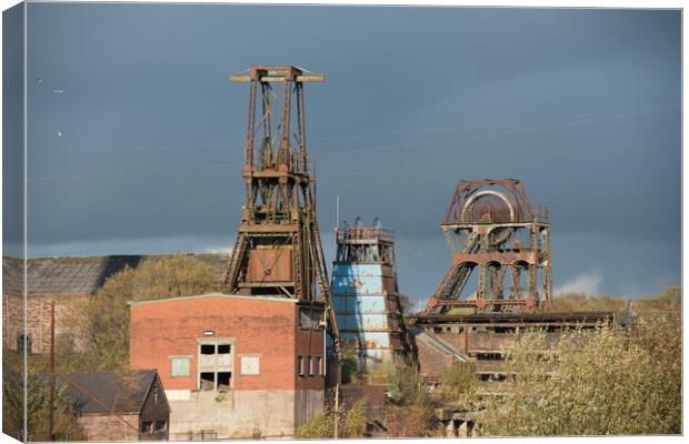 Chatterley Whitfield Coal Mine Architecture Canvas Print by Alan Tunnicliffe